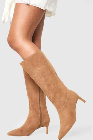 Boohoo Bottes Hautes Basses À Talon,Pointure Large
