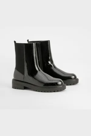 Boohoo Bottines Chelsea Croco,Pointure Large