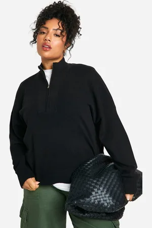 Boohoo Grande Taille,Pull À Col Zippé