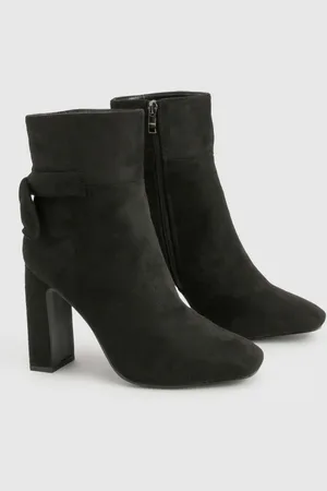 Boohoo Bottines À Talon Carré,Pointure Large