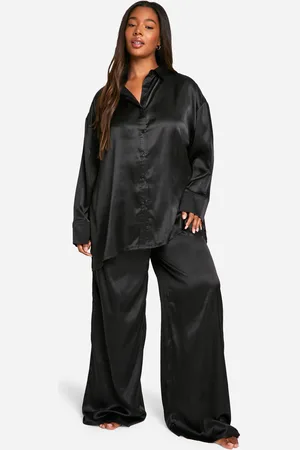 Boohoo Grande Taille,Ensemble De Pyjama Oversize Satiné