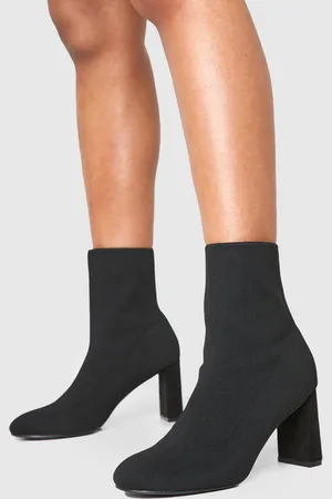 Boohoo Bottines Chaussettes À Petit Talon,Pointure Large