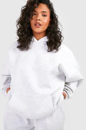 Boohoo Grande Taille,Sweat À Capuche Oversize Brodé