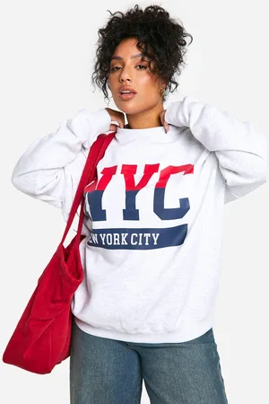 Boohoo Grande Taille,Sweat Oversize À Slogan Nyc