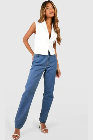Boohoo Jean Droit Basique Taille Haute