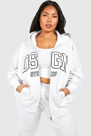 Boohoo Grande Taille,Sweat À Capuche Oversize À Slogan Dsgn Studio