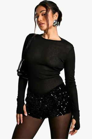Boohoo "Petite",Short Court En Velours