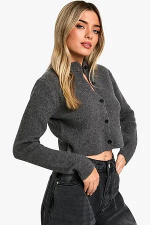 Boohoo Cardigan Court En Maille Brossée
