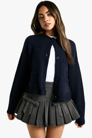 Boohoo Cardigan Boutonné En Maille Douce