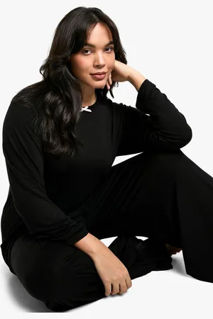 Boohoo Grande Taille,Ensemble De Pyjama À Manches Longues
