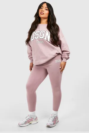 Boohoo Grande Taille,Survêtement Avec Legging À Slogan Dsgn Studio