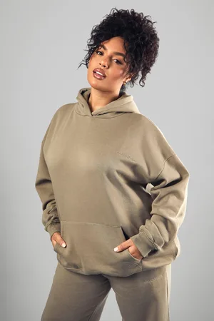 Boohoo Grande Taille,Sweat À Capuche Oversize À Broderie Dsgn Studio