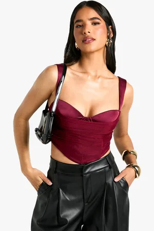 Boohoo Corset Satiné En Mesh