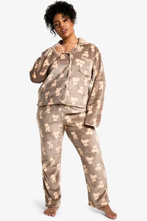 Boohoo Grande Taille,Ensemble De Pyjama À Imprimé Ours