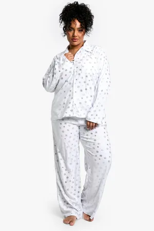 Boohoo Grande Taille,Ensemble De Pyjama Mé"Tall"isé À Imprimé Flocon De Neige
