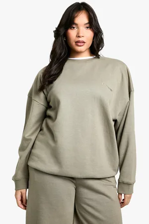 Boohoo Grande Taille,Sweat Oversize À Broderie Dsgn Studio