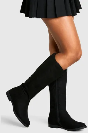 Boohoo Bottes Hautes En Synthétique,Pointure Large