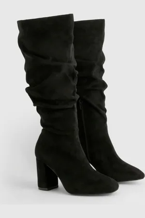 Boohoo Bottines À Talon Carré,Pointure Large