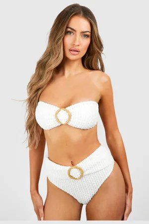 Boohoo Haut De Maillot Bandeau En À Anneau Bambou