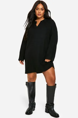 Boohoo Grande Taille,Robe Pull À Col Polo