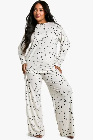 Boohoo Grande Taille,Ensemble De Pyjama À Manches Longues