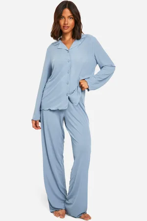 Boohoo Ensemble De Pyjama Côtelé Avec Pantalon Boutonné