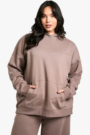 Boohoo Grande Taille,Sweat À Capuche Oversize À Broderie Dsgn Studio