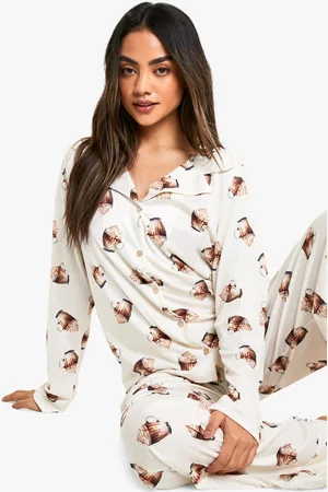 Boohoo Ensemble De Noël À Manches Longues Et Imprimé Chocolat Chaud