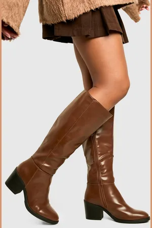 Boohoo Bottes Hautes À Talon Carré