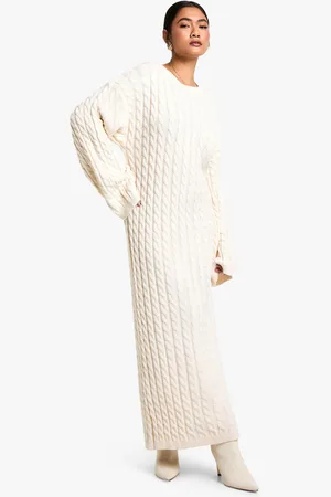 Boohoo Robe Pull Oversize Torsadée À Col V Contrastant