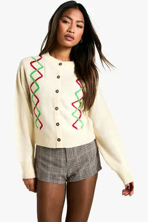 Boohoo Cardigan À Motif Jacquard De Noël