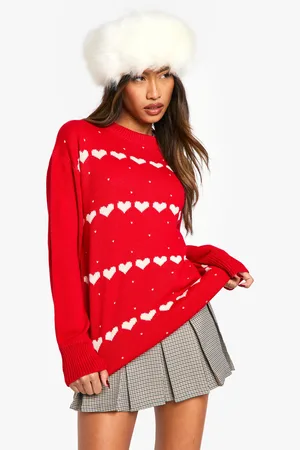 Boohoo Pull Oversize À Imprimé Cœurs