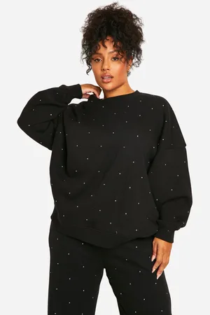 Boohoo Grande Taille,Sweat Oversize À Col Ras
