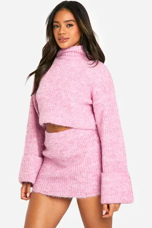 Boohoo Ensemble Oversize À Col Montant Avec Pull Court Et Mini,Jupe