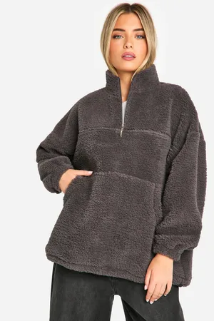Boohoo Sweat Oversize En Polaire À Col Zippé
