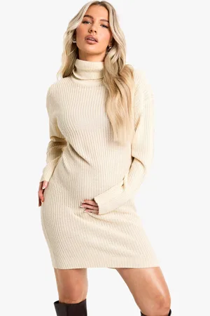 Boohoo Maternité,Robe Pull De Grossesse À Col Roulé