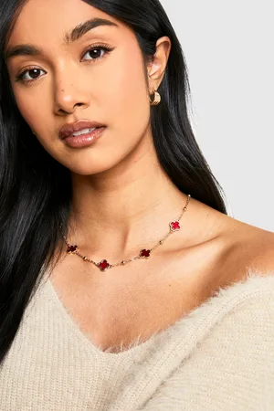 Boohoo Collier Trèfle À Imprimé Cerise