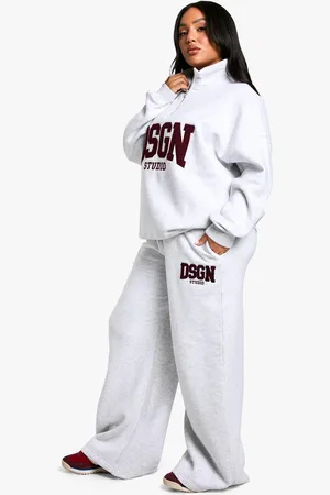 Boohoo Grande Taille,Jogging Droit À Slogan Dsgn Studio