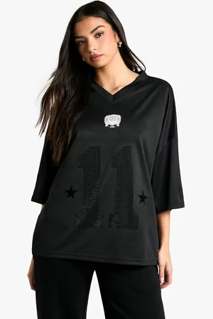Boohoo Maillot De Football Universitaire Oversize Strassé