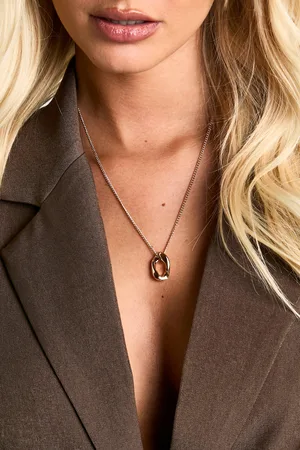 Boohoo Collier À Pendentif Ovale Martelé