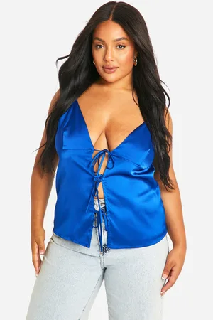 Boohoo Grande Taille,Caraco Satiné À Attaches