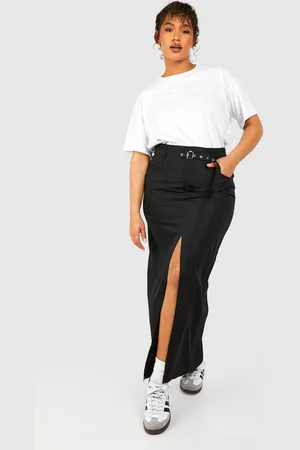 Boohoo Grande Taille,Jupe Longue À Ceinture
