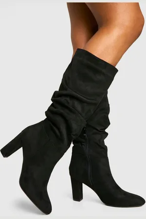 Boohoo Bottes Hautes Froncées En Synthétique