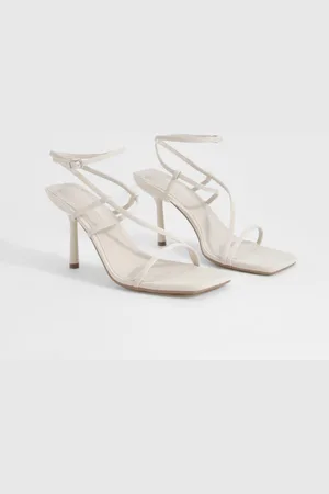 Boohoo Sandales Mi,Hautes À Talon Et Bout Carré