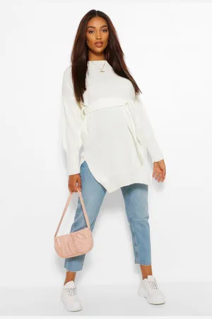 Boohoo Maternité,Pull De Grossesse Fendu À Nouer