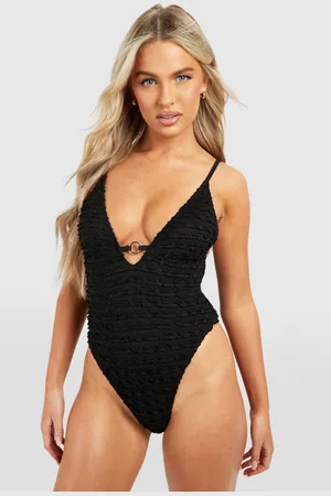 Boohoo Maillot De Bain Une Pièce À Volants Et Anneau