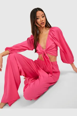 Boohoo "Tall",Pantalon De Plage Large Plissé