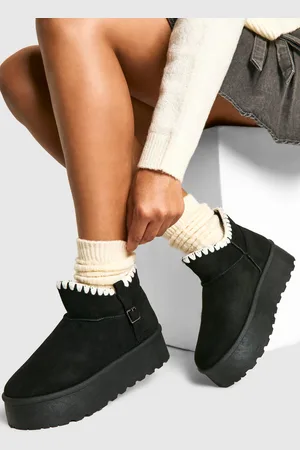 Boohoo Bottines Confort À Plateforme Et Coutures Apparentes