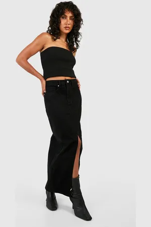 Boohoo Jupe Mi,Longue En Jean