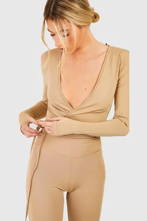 Boohoo Top De Sport Cache,Cœur À Manches Longues